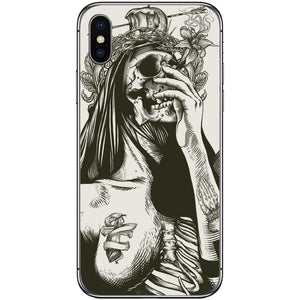Phone Case Abstract Dark Witch Skull Drawing APPLE Iphone X