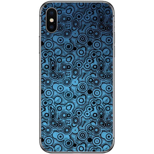Phone Case Abstract Blue Peacock Pattern APPLE Iphone X