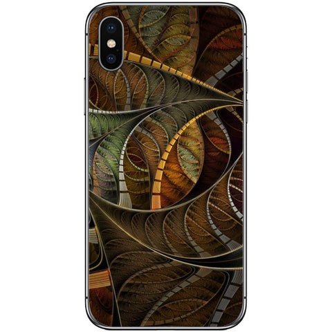 Phone Case Abstract Brown Illusion Pattern APPLE Iphone X