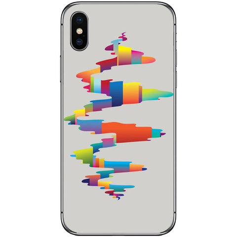 Phone Case Abstract Color Illusion Curved Line APPLE Iphone X
