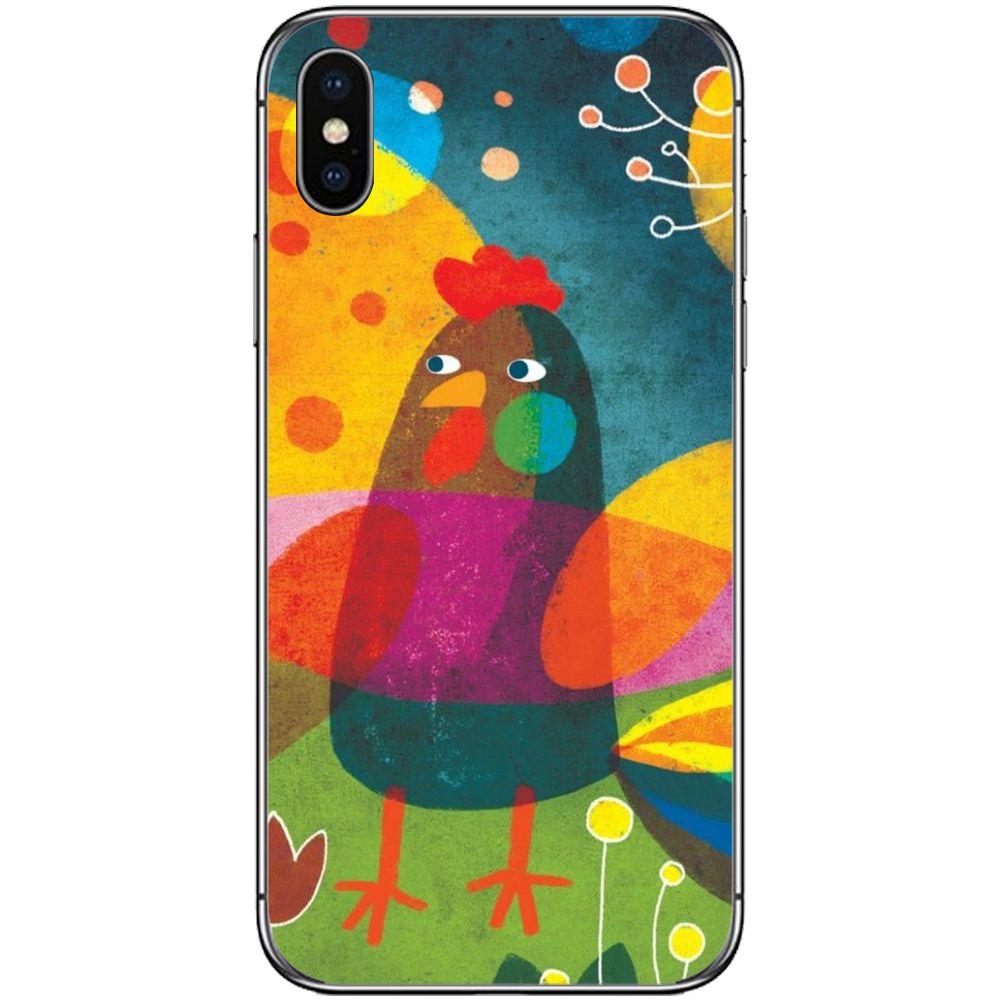 Phone Case Abstract Colorful Rooster APPLE Iphone X