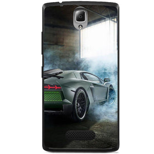 Phone Case Black Lamborghini Aventador Lenovo A1000 Vibe A