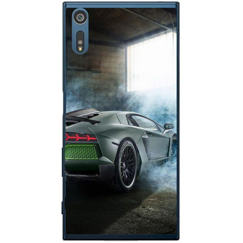 Phone Case Black Lamborghini Aventador Sony Xperia Xz