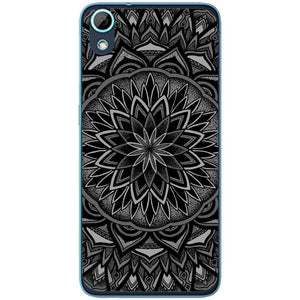 Phone Case Black Mandala HTC Desire 626g 626