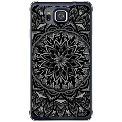 Phone Case Black Mandala Samsung Galaxy Alpha G850