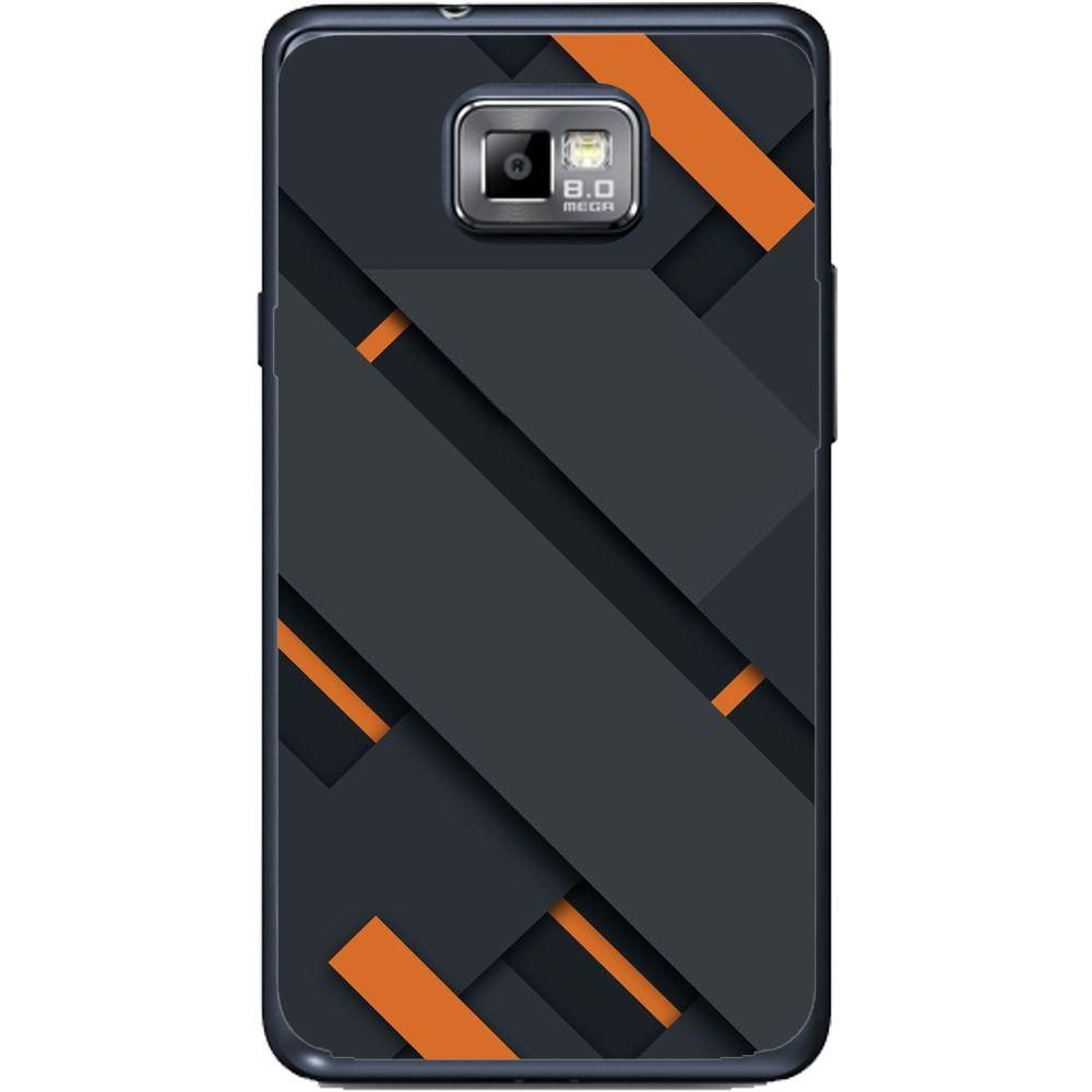Phone Case Black And Orange Samsung Galaxy S2 Plus I9105