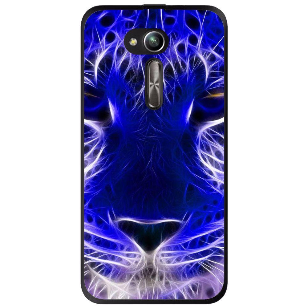 Phone Case Blue Neon Lion Asus Zenfone Go Zb500kl