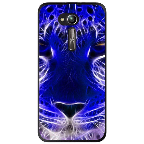 Phone Case Blue Neon Lion Asus Zenfone Go Zb500kl