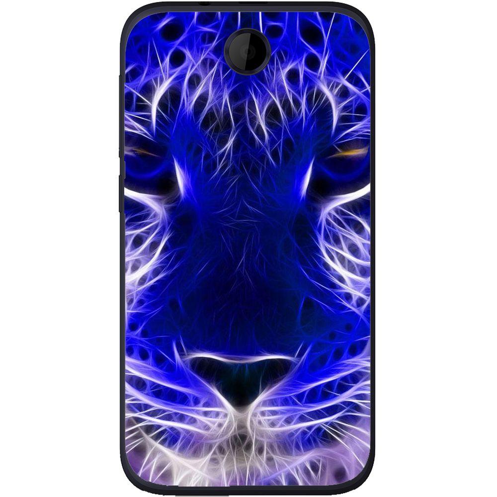 Phone Case Blue Neon Lion HTC Desire 310
