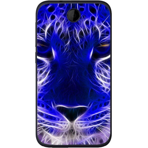Phone Case Blue Neon Lion HTC Desire 310