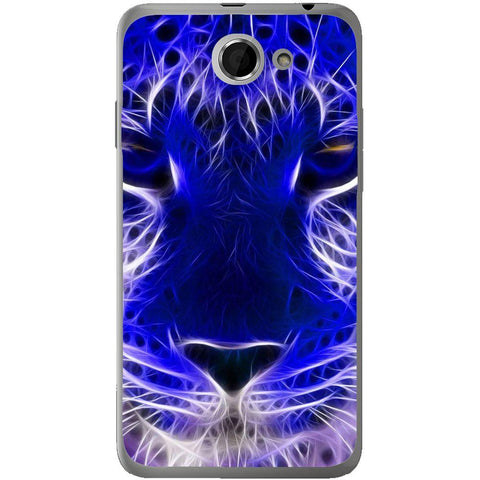 Phone Case Blue Neon Lion HTC Desire 516