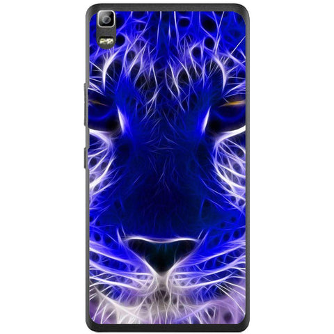 Phone Case Blue Neon Lion Lenovo K3 Note A7000