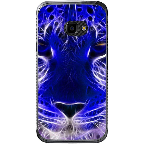 Phone Case Blue Neon Lion Samsung Galaxy Xcover 4