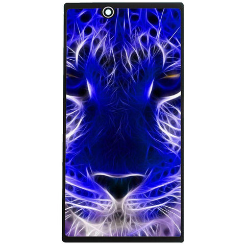 Phone Case Blue Neon Lion Sony Xperia Z C6602 C6603