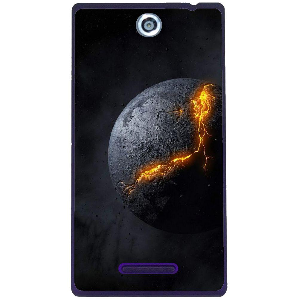 Phone Case Broken Dark Planet Sony Xperia C C2305
