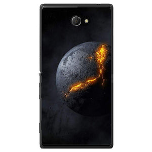 Phone Case Broken Dark Planet Sony Xperia M2 Dual D2302