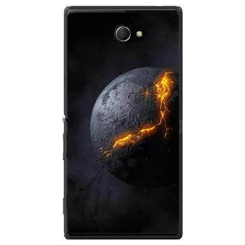 Phone Case Broken Dark Planet Sony Xperia M2 Dual D2302