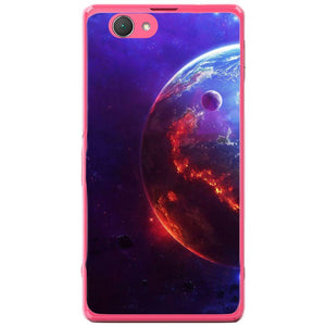 Phone Case Burning Planet View Sony Xperia Z1 Compact D5503