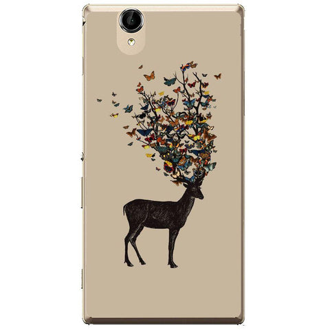 Phone Case Butterfly Deer Sony Xperia T2 Ultra