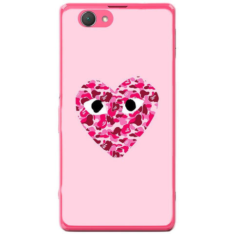 Phone Case Camo Heart Sony Xperia Z1 Compact D5503