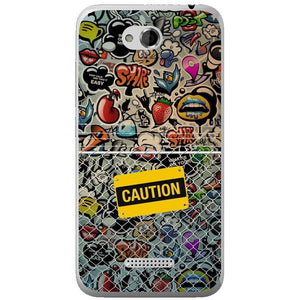 Phone Case Caution Pattern HTC Desire 616