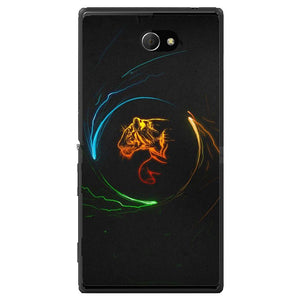Phone Case Circle Tiger Sony Xperia M2 Dual D2302