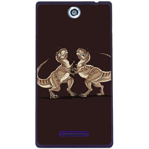 Phone case Dinosaurs Fight Sony Xperia C C2305
