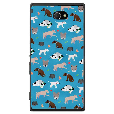 Phone Case Dog Pattern Sony Xperia M2 Dual D2302