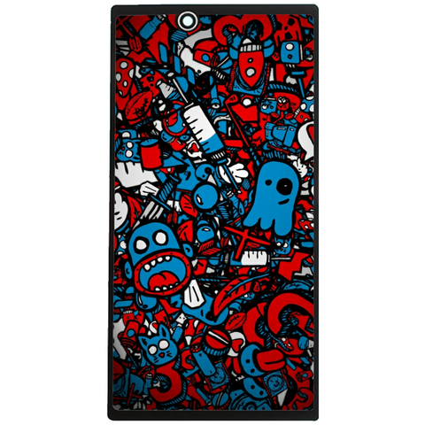 Phone Case Doodle Bomb Sony Xperia Z C6602 C6603